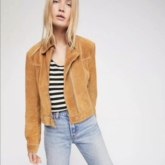 Free People Jackets & Blazers - Free People In The Street Suede Jacket Size Small